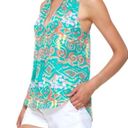 Cooper and Ella Copper & Ella Coral Reef Print Sleeveless Laya Tassel Top Size S Photo 10