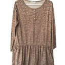 Lush Clothing Lush long sleeve leopard animal print drop waist dress size large Photo 3