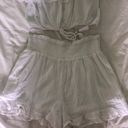 American Eagle White Top And Shorts Set Photo 1