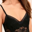 Lulus NWT  Lady Marmalade Black Lace Bodysuit - Medium Photo 2