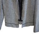 Houndstooth Louben Canada  Black White Linen Blazer Jacket Size 10 Photo 3
