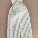 Handmade Crochet  Chunky Ribbed Beanie  Cream Pompom Warm Hat Cap Photo 6