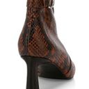 Joie  Rawly Snakeskin-Embossed Leather Ankle Boots Size 36.5 (6) Photo 2