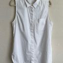 Athleta  Soma Hayes Shell White Sleeveless Side Zip Top Photo 2