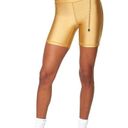 We Wore What NWT  Revolve Chain Bike Short in Metallic Nylon Gold size S Photo 3