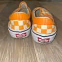 Vans Orange and White Checkered Slip On Photo 1