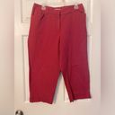 st. john's bay St John’s Bay Women’s Stretch Red Cropped Pants Size 12 Photo 0