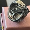 Nordstrom Stamped Topaz Etched Warrior Shield Ring Size 6 Photo 6