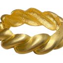 Twisted Vintage  Brushed Gold Tone Hinged Bangle Bracelet 8.5” Photo 1