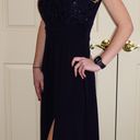 Enfocus Studio Navy Blue Formal Dress with Slit Photo 2