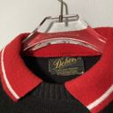 Krass&co Vtg‎ Dehen Knitting  Cheerleader Sweater Collared Black Red White Stripe Jen Photo 2