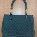Gucci Bamboo GG Black Canvas And Leather Handbag Photo 0