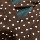 Rebecca Minkoff  Polka Dot Deep V Neck Tie Long Sleeve Blouse Black White Small Photo 7