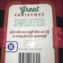 The Great Christmas Womens Crazy ELF Holiday Sweater Sz M With Gift Boribbon New G5 Photo 2