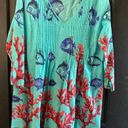 Soft Surroundings  Seychelles Ocean Fish Beaded Tunic coverup Size L Photo 0