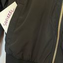 Love Tree  Black Sheen Bomber Jacket with Sleeve Zip Accent size Medium Photo 7