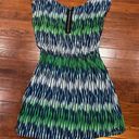 Bebop Blue and green short cap sleeve dress size small Photo 3