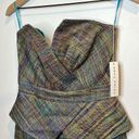 Trina Turk Women’s | NWT  strapless tweed peplum dress | Multicolored | Size 4 Photo 1