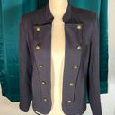 Tommy Hilfiger  Military Band Button Blazer Jacket Women Small Blue New NWT Photo 1