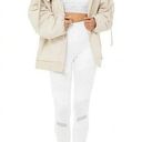 Alo Yoga Alo Reversible Legion Jacket Bone Fleece Sherpa Oversized Beige Cream Hooded XS Photo 5