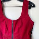 Tripp NYC Joan Jett Top Lace-Up Zipper-Front Vest Corset Red Black M GUC Photo 5