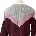 1. State  Chevron Colorblock Oversized Chunky Knit Sweater Sz S Photo 10