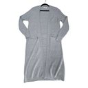 Chelsea 28 Sweater Womens Small Grey Open Knit Long Sleeve Cardigan Duster Photo 12