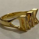 Michael Kors Gold-Tone Logo Ring Size 8 Photo 9