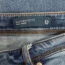 J.Jill  Medium Wash Patch Denim Authentic Fit Slim Ankle Jeans Size 12 Photo 9