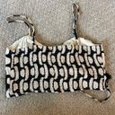 Illa Illa NWT-  Black & Tan Geometric Smocked Back Bralette Top Photo 2