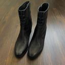 Sesto Meucci Vintage Italian Black Leather Made in Italy Lace Up Ankle Boots Booties 10 Photo 1