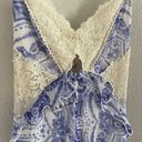 Free People  China Doll Goddess Lace Tiered Ruffles Crinkly Maxi Dress 6 Photo 6