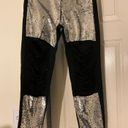 Pretty Little Thing NWOT Black Distress Jeans w/Silver Sequins 🤩 Photo 5