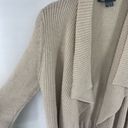 Vince  Women's Open Front Cardigan Sweater Wool Shawl Drape Collar Knit Tan Small Photo 2