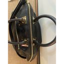 Henri Bendel  Women’s Satchel Handbag Black Leather Gold Hardware Crossbody Photo 3