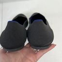 Rothy's Rothy’s Size 9.5 The Loafer Ballet Flats Black Knit Round Toe Slip On Blue Trim Photo 11