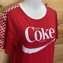 Coca-Cola  Enjoy Coke Red Unisex Checkered Sleeves T-Shirt Small Photo 1