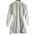 Tanya Taylor  Winnie White Long Sleeve Poplin Wrap Shirt Mini Dress Size 6 Photo 9