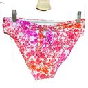 PilyQ  Azalea Floral High Waist Bikini Bottoms Pink Size Medium Photo 4