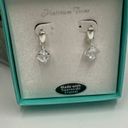 Swavorski Swarovski Pierced Square Cut Rhinestone Drop Earrings NIB Photo 1