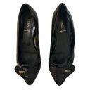 Fendi  black Leather Point Toe Patent Buckle Flat size 7 Photo 2