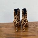 Steve by Steve Madden Leopard Ankle Boots High Heels Pointed Toe Shoe Lelia 7 Black Photo 4