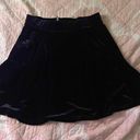 Divided Black Velvet Skirt Photo 0