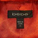 Bebe  RED SATIN DOUBLE BREASTED PEPLUM PEACOAT WOMEN SIZE XS 3/4 SLEEVES POCKETS Photo 6