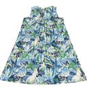 J. McLaughlin  Ellison Bird Print Dress Tropical Sleeveless A-Line Size XL Womens Photo 6