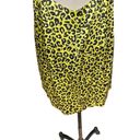 Michelle Mason  Strappy Mini Dress Neon Yellow Leopard Print Size 10 Photo 7