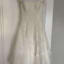 Oleg Cassini Cap Sleeve Illusion Wedding Dress (includes shoes, veil, & belt) Photo 2