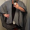 Lane Bryant NWT BEAUTIFUL houndstooth extra long poncho - perfect for dressing up or down! Photo 3