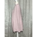 Charter Club 🌸  Asymmetrical Mock Neck Pastel Pink Ribbed Stripe Knit Sweater Photo 2