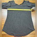 CAbi  Charcoal Grey ATC Crossback Sweatshirt Long Sleeve Sporty TShirt Size S Photo 3